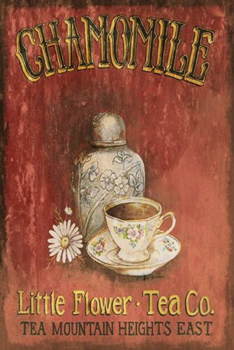 Chamomile Tea - Insegna in metallo in stile vintage