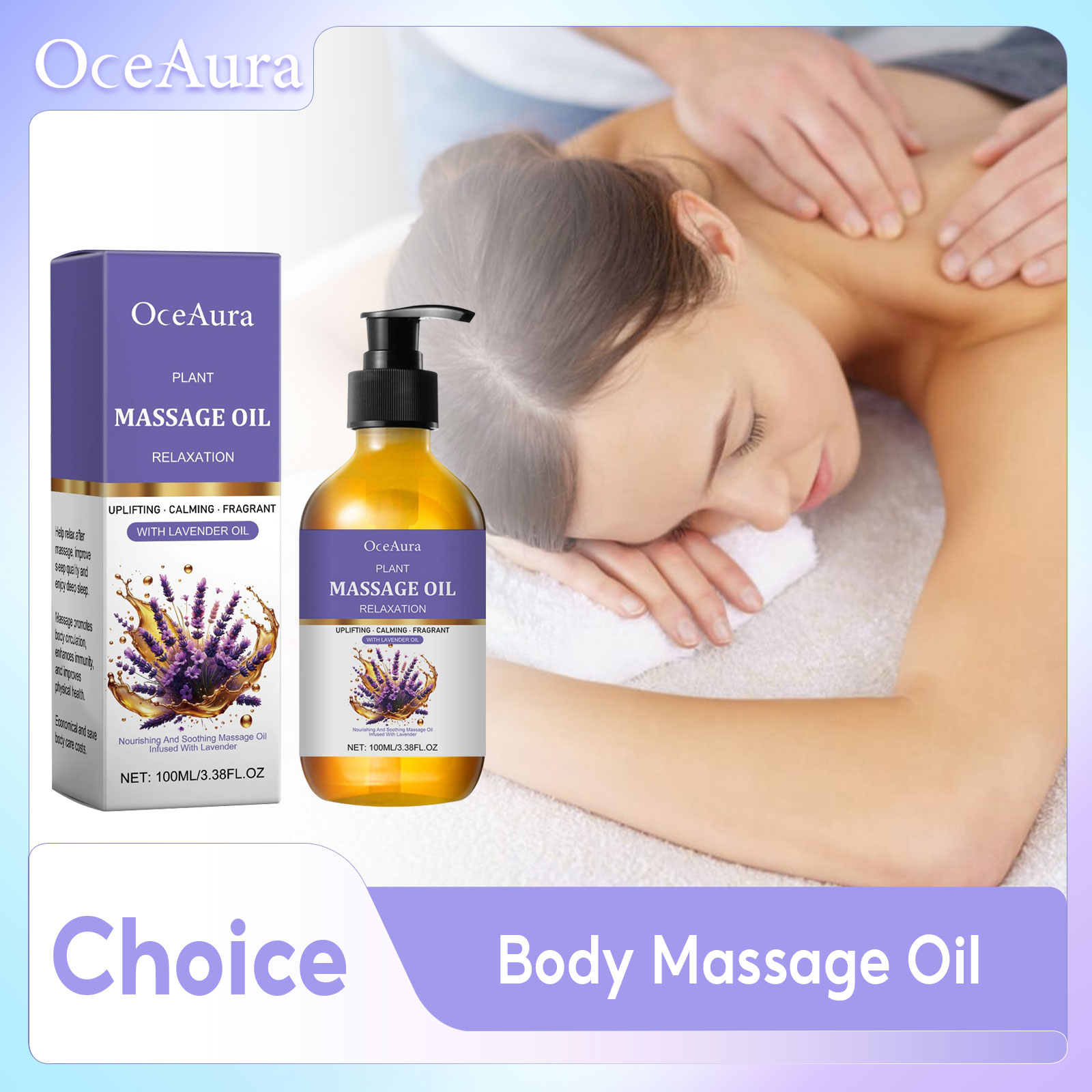 Lavender Oil - Olio Essenziale Puro Lavanda Olio Aromatico