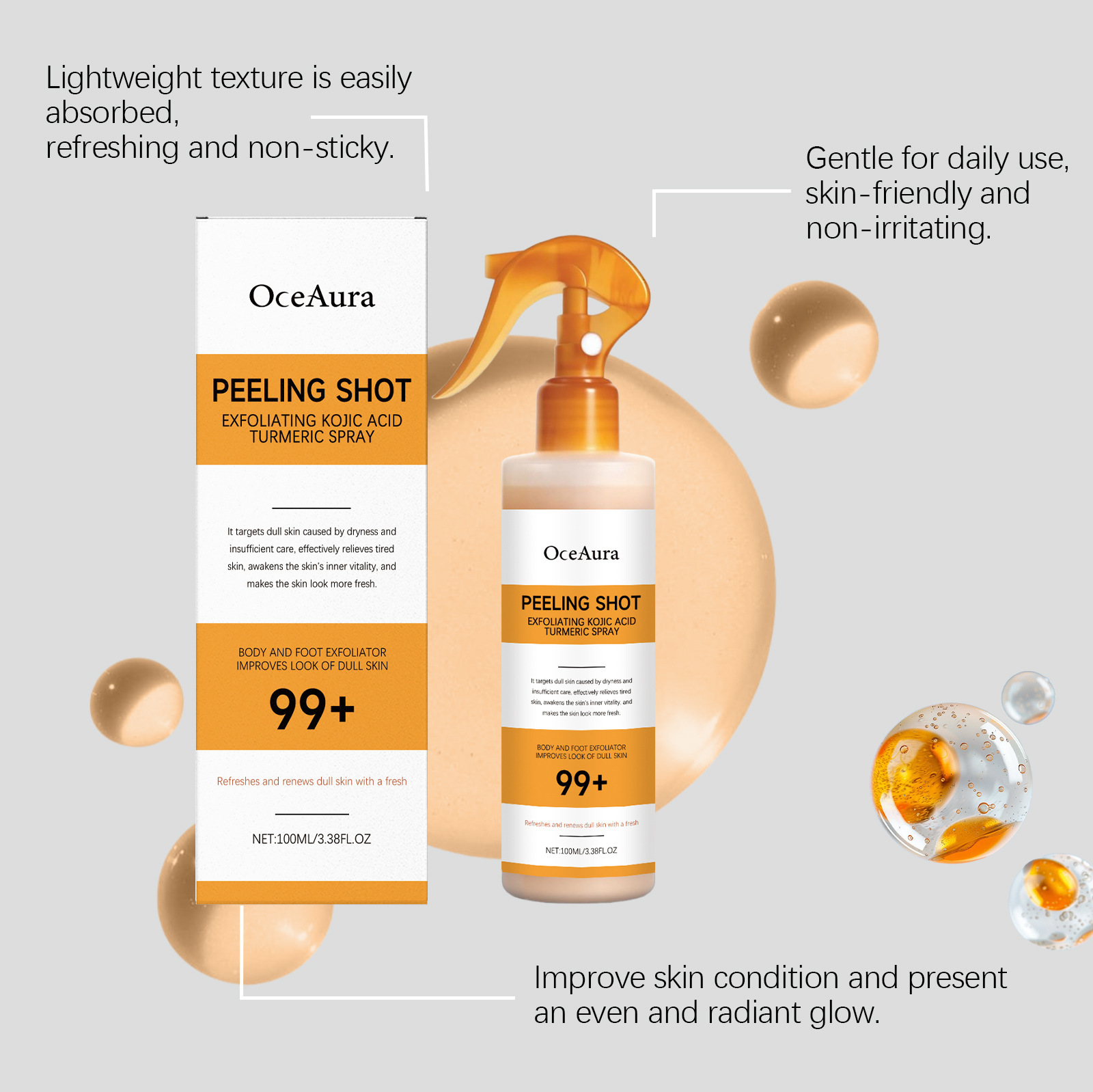 OCEAURA Spray esfoliante alla  - Turmeric recensione e prezzo